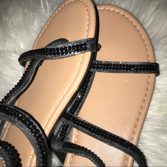 Black Jeweled Sandal - Picture 2 of 5